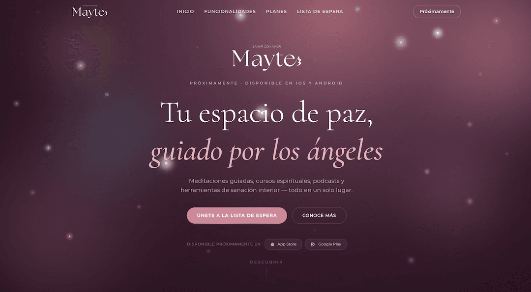 Sanar con amor - landing website screenshot